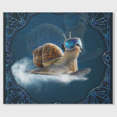 Koeler dan de rest, de snowboardslak. cadeaupapier (Vlak)