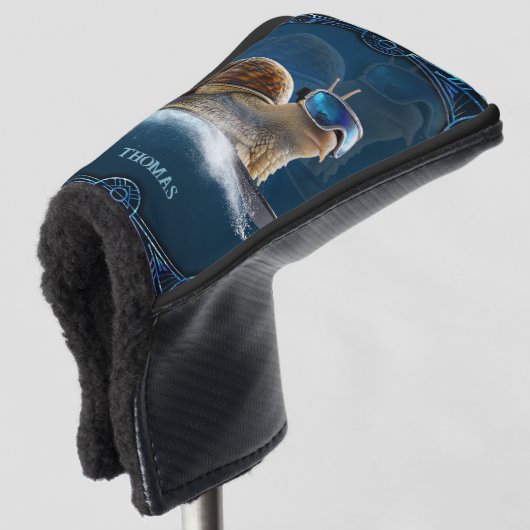 Koeler dan de rest, de snowboardslak. golfheadcover (3/4 voorkant)