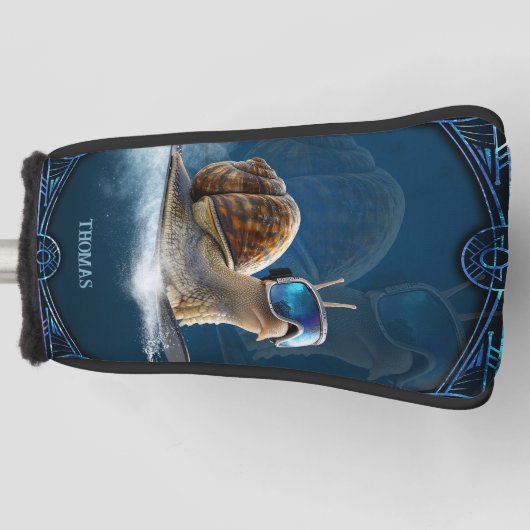 Koeler dan de rest, de snowboardslak. golfheadcover (Voorkant)