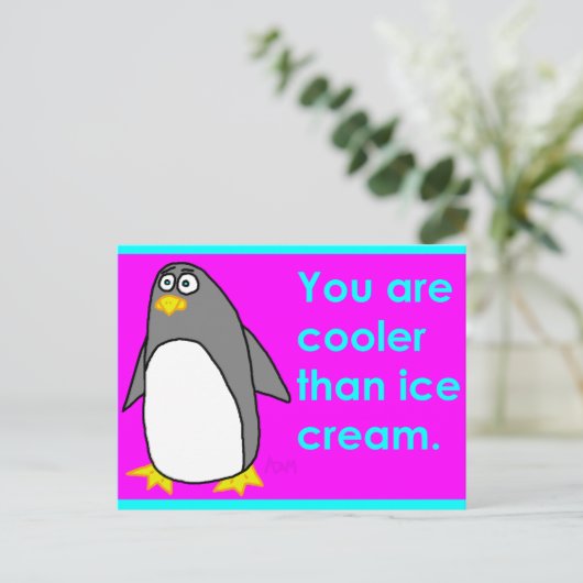 koeler dan ijskap briefkaart (Staand voorkant)