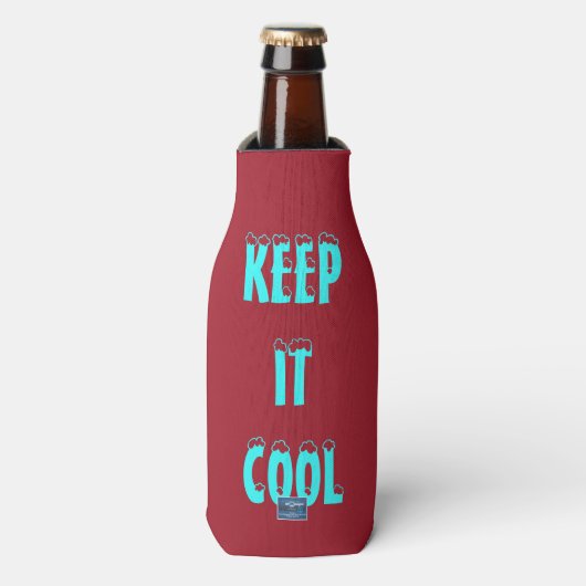 Koeler -Fles (Burg-KEEP IT COOL)RFPMDesigns©️2024 (Fles Voorkant)