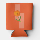 Koeler voor blikjes - Calendula op oranje achtergr (Voorkant)