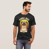 Koeler Yoga Pug Ontspan T-shirt (Voorkant volledig)