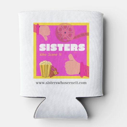 koeler-zussen die het podcast scène blikjeskoeler (Achterkant)