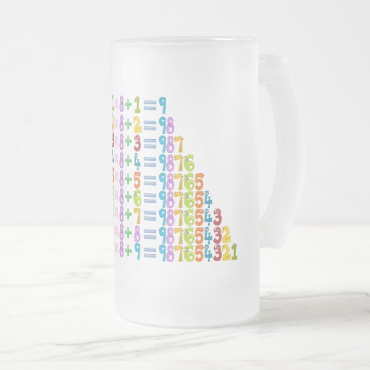 Koelere grappige Wiskunden Matglas Bierpul (Voorkant rechts)