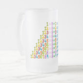 Koelere grappige Wiskunden Matglas Bierpul (Voorkant links)