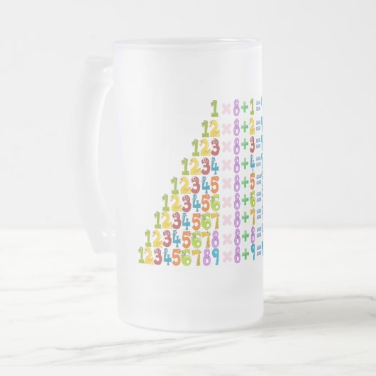 Koelere grappige Wiskunden Matglas Bierpul (Voorkant links)