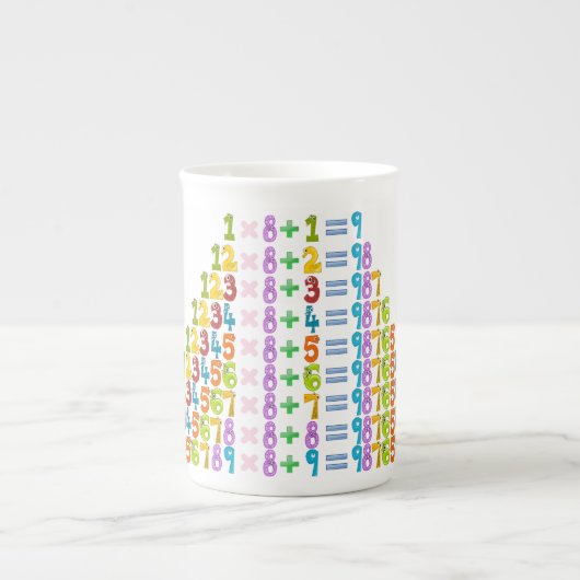 Koelere grappige Wiskunden Porselein Kop (Voorkant)