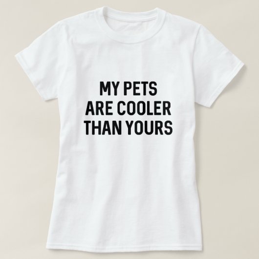 Koelere huisdieren t-shirt (Design voorkant)