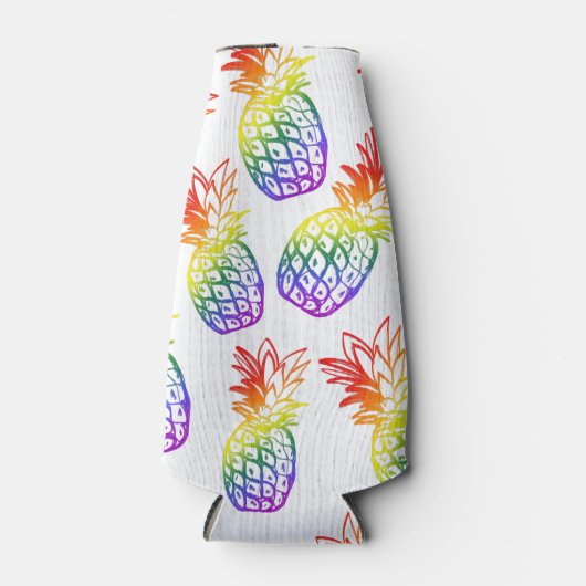 Koelere regenboogananas flesjeskoeler (Voorkant)