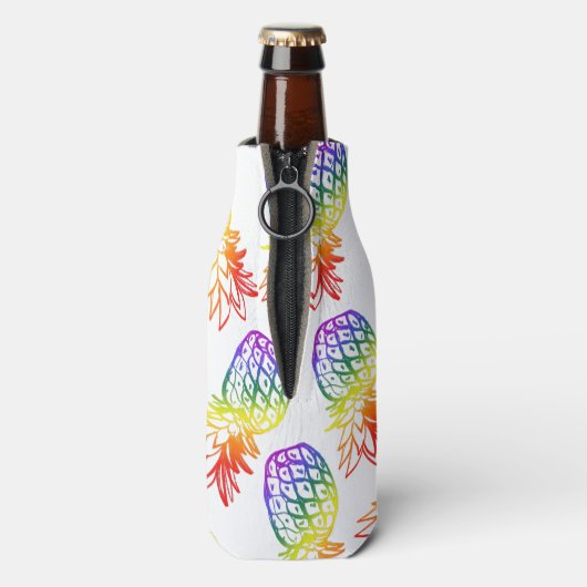 Koelere regenboogananas flesjeskoeler (Fles Achterkant)