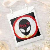 Koelgebied 51 Alien-Head Road Sign Red Black White Bedankzakje (Geknipt)