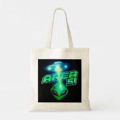 Koelgebied 51 Alien ruimteschip Tote Bag (Achterkant)