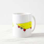 Koelgeel skateboard koffiemok (Voorkant rechts)