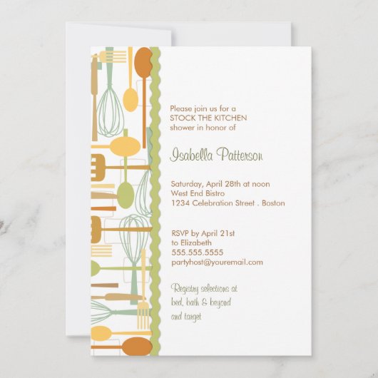 Koelgereedschap Voorraaduitrusting voor de keukenr Kaart (Voorkant)