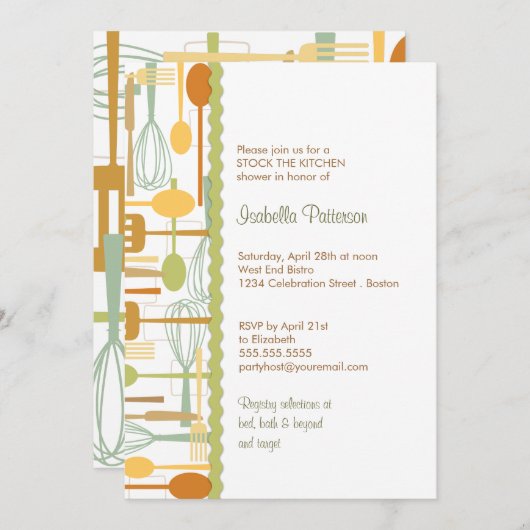 Koelgereedschap Voorraaduitrusting voor de keukenr Kaart (Voorkant / Achterkant)