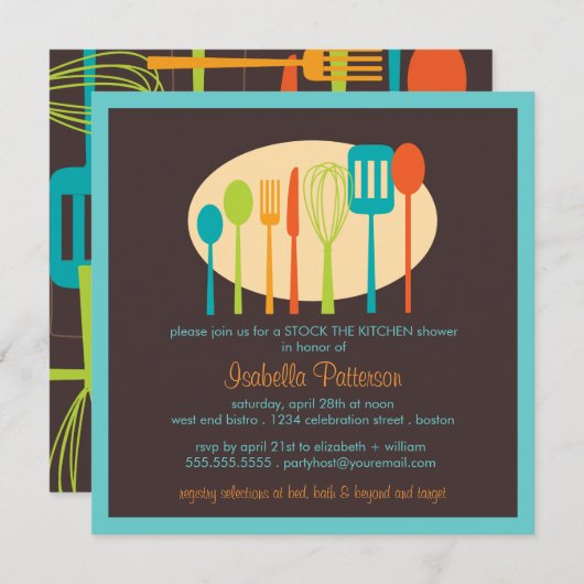 Koelgereedschap Voorraadvoorraad KeukenVrijgezelle Kaart (Voorkant / Achterkant)