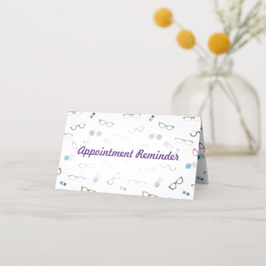 Koelglazen en contactpersonen Oogzorg Afsprakenkaart (Voorkant)