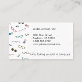 Koelglazen en contactpersonen Oogzorg Visitekaartje (Achterkant)