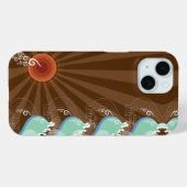 Koelgolven Tropische zomer Zonnestrips Beach Case-Mate iPhone Case (Achterkant (horizontaal))
