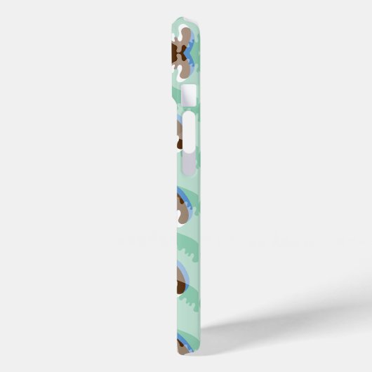 Koelgolven Tropische zomer Zonnestrips Beach Case-Mate iPhone Case (Achterkant / Links)