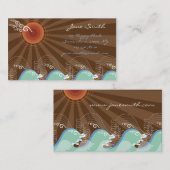 Koelgolven Tropische zomer Zonnestrips Beach Visitekaartje (Voorkant / Achterkant)