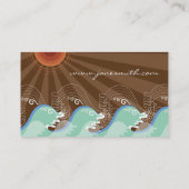 Koelgolven Tropische zomer Zonnestrips Beach Visitekaartje (Achterkant)