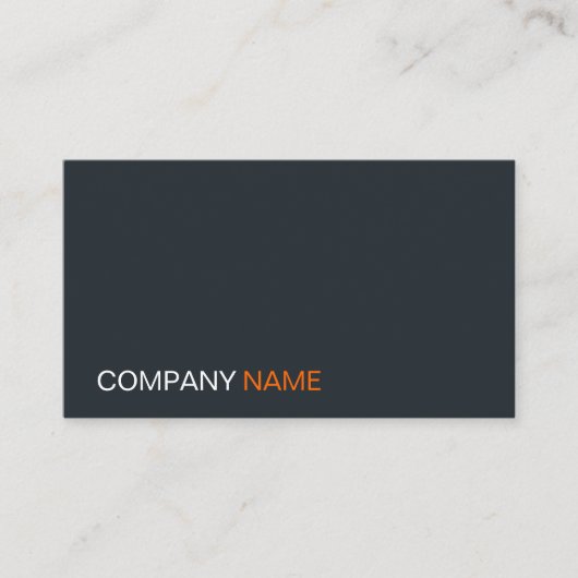 Koelgrijs, Oranje en wit modern - Visitekaartje (Voorkant)