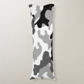 Koelgrijze Camo Bodykussen Lichaamskussen (Voorkant Verticaal)