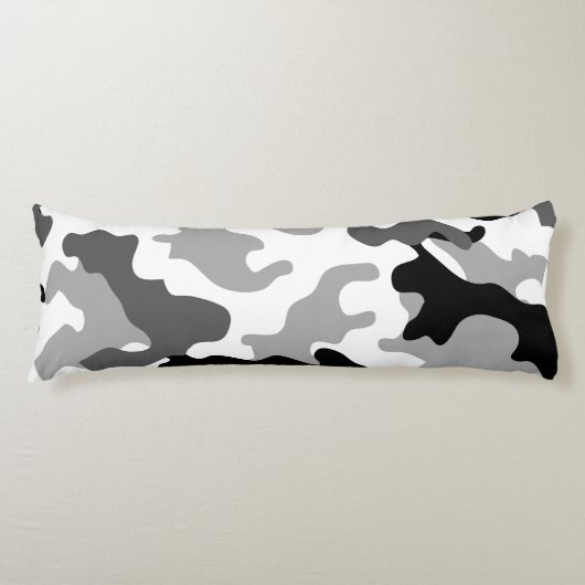 Koelgrijze Camo Bodykussen Lichaamskussen (Voorkant)