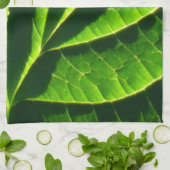 Koelgroen blad theedoek (Gevouwen)