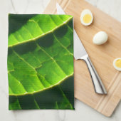 Koelgroen blad theedoek (Quarter Fold)