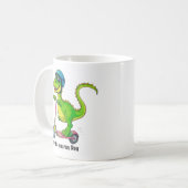 Koelgroene dinosaurus koffiemok (Voorkant links)