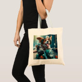 Koelhondenbiker, schattige canvas tas van de rijde (Voorkant (product))