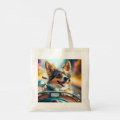 Koelhondenbiker, schattige canvas tas van de rijde (Achterkant)