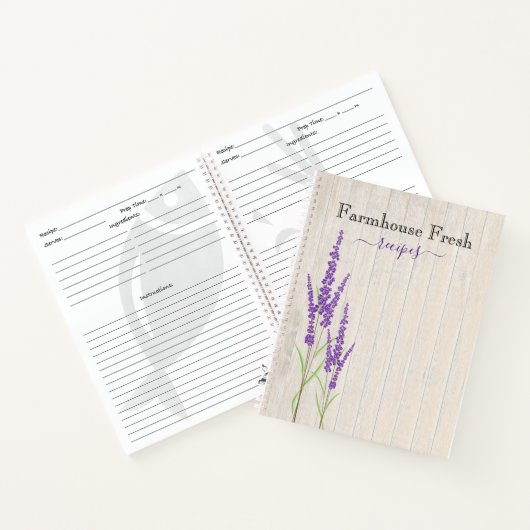 Koelhuis, vers | Rustic Lavender Recipe Notitieboek (Binnen)