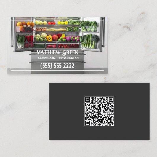 Koeling Aangepaste QR Visitekaartje (Voorkant / Achterkant)