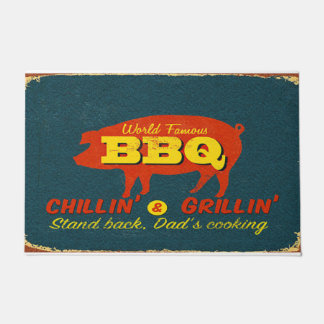 Koeling en grillen, grappige koken deurmat