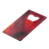 Koeling Red Hot Lava Creditkaart Flessenopener (Voorkant Gekanteld)