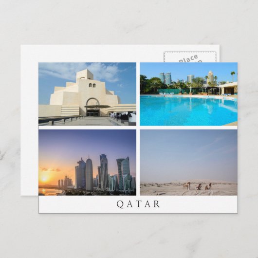 Koeling van vier landschappen in het briefkaart Qa (Voorkant / Achterkant)