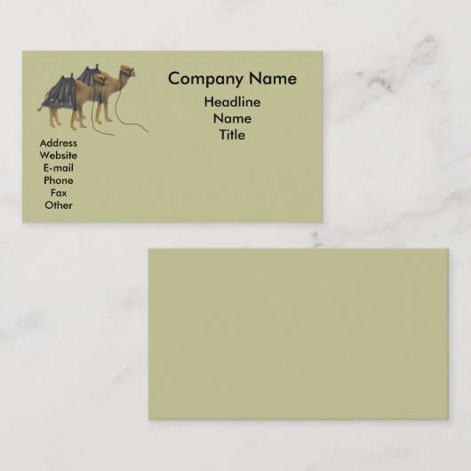 Koelkamelen Visitekaartje (Voorkant / Achterkant)