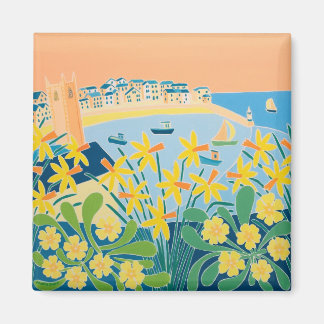 Koelkast Art: Een uitbarsting van Daffodils St Ive Magneet