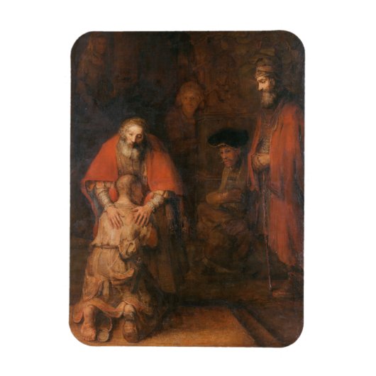 Koelkast De teruggave van Prodigal Son Rembrandt Magneet (Verticaal)