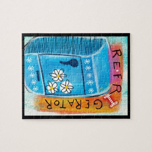 Koelkast Fun legpuzzel - Leuke keuken (Horizontaal)