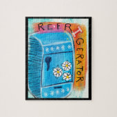 Koelkast Fun legpuzzel - Leuke keuken (Verticaal)