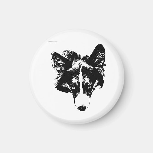 koelkast horloge corgi magneet (Voorkant)