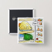 Koelkast Kip Ei Familie Grappig Vierkante Button 5,1 Cm (Voorkant /achterkant)