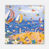 Koelkast Kunst: Beachy Treats Magneet (Voorkant)