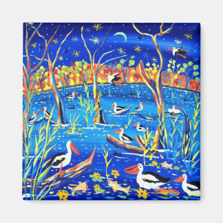 Koelkast Kunst: Pelican Roost, Banrock Station Magneet