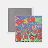 Koelkast Kunst: Verleiding in de Tulpen Magneet (Voorkant / Achterkant)
